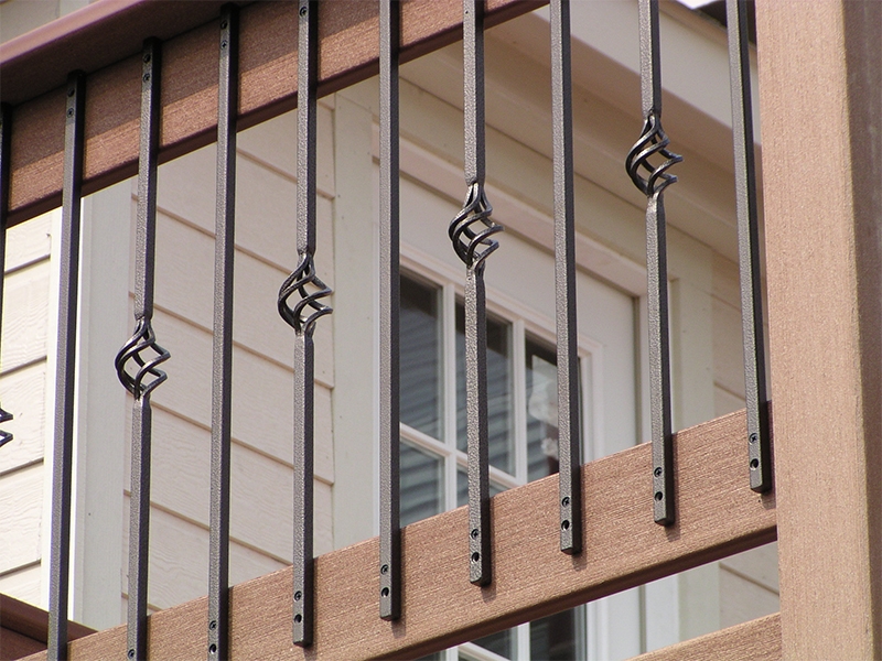 fortress iron wrought iron deck railing